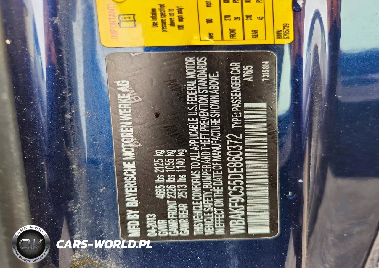 2013 BMW 335 Xi VIN:WBAKF9C55DE860372 - 12