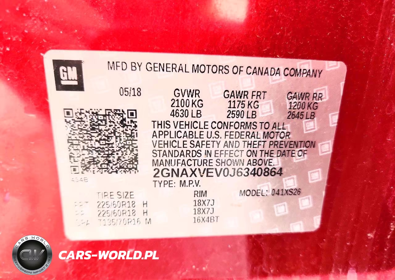 2018 Chevrolet Equinox Premier VIN:2GNAXVEV0J6340864 - 13