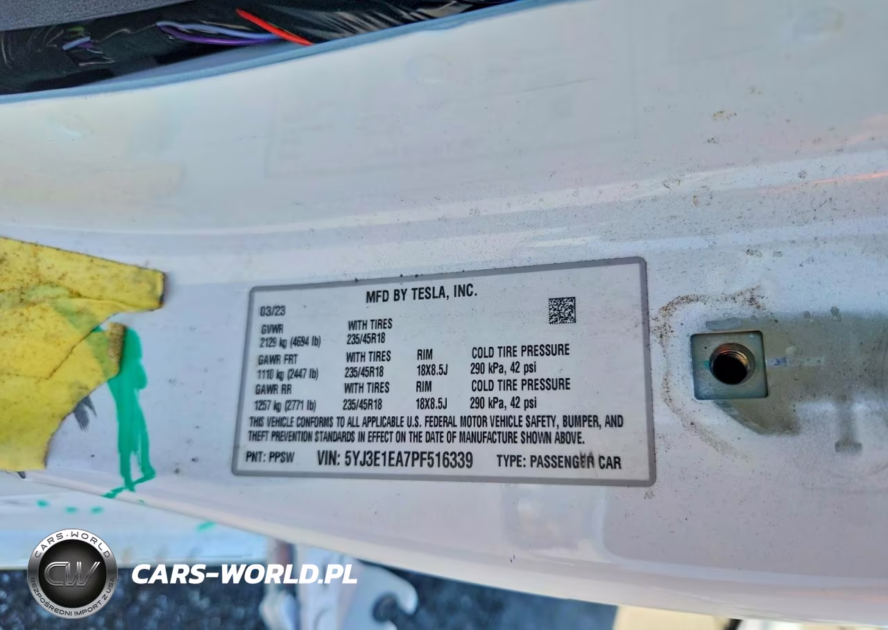 2023 Tesla Model 3 VIN:5YJ3E1EA7PF516339 - 13
