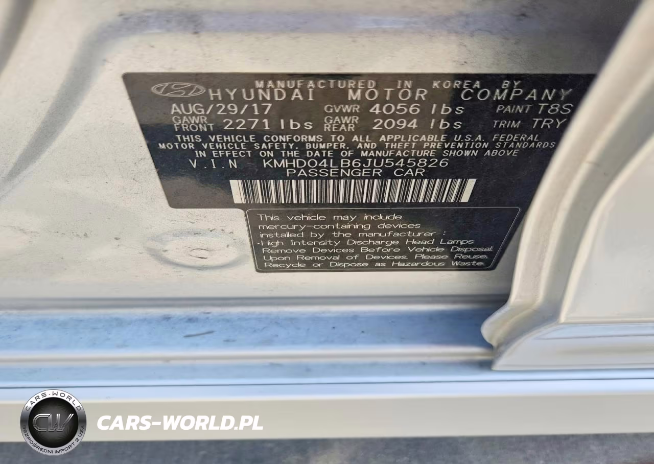 2018 Hyundai Elantra Sport VIN:KMHD04LB6JU545826 - 12