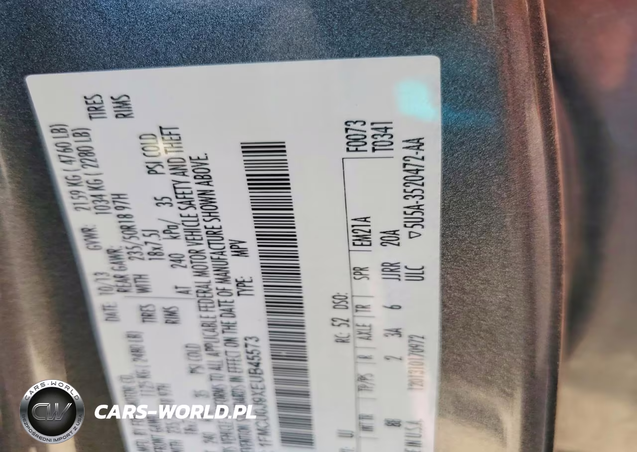 2014 Ford Escape Titanium VIN:1FMCU0J9XEUB45573 - 14