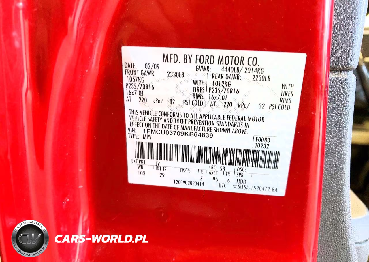 2009 Ford Escape Xlt VIN:1FMCU03709KB64839 - 13