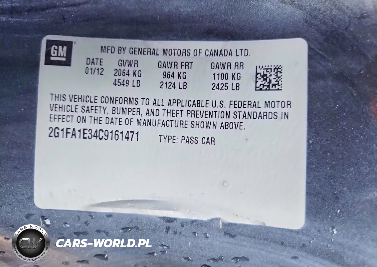 2012 Chevrolet Camaro Ls VIN:2G1FA1E34C9161471 - 13