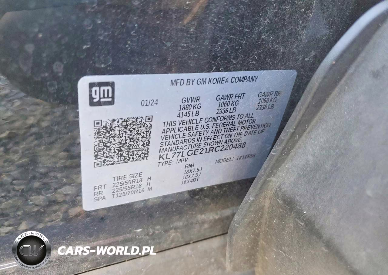 2024 Chevrolet Trax 1Rs VIN:KL77LGE21RC220488 - 14
