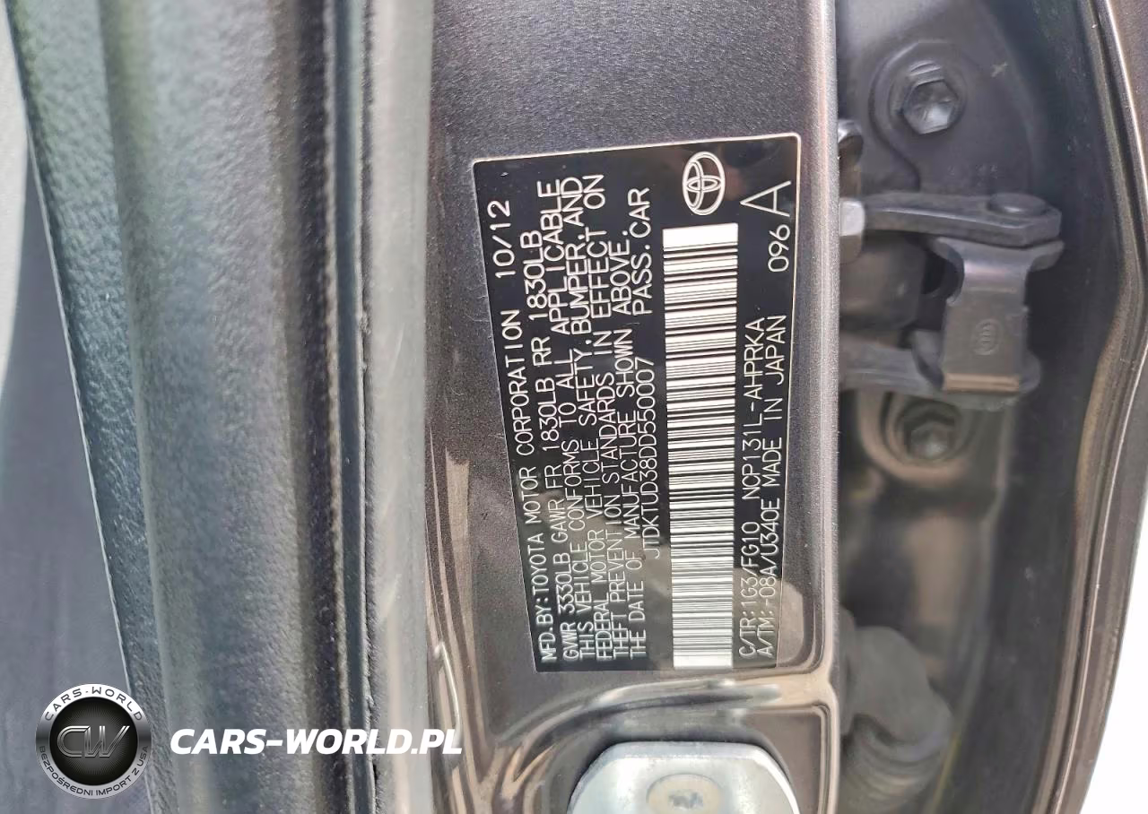 2013 Toyota Yaris 5-Door Le VIN:JTDKTUD38DD550007 - 12