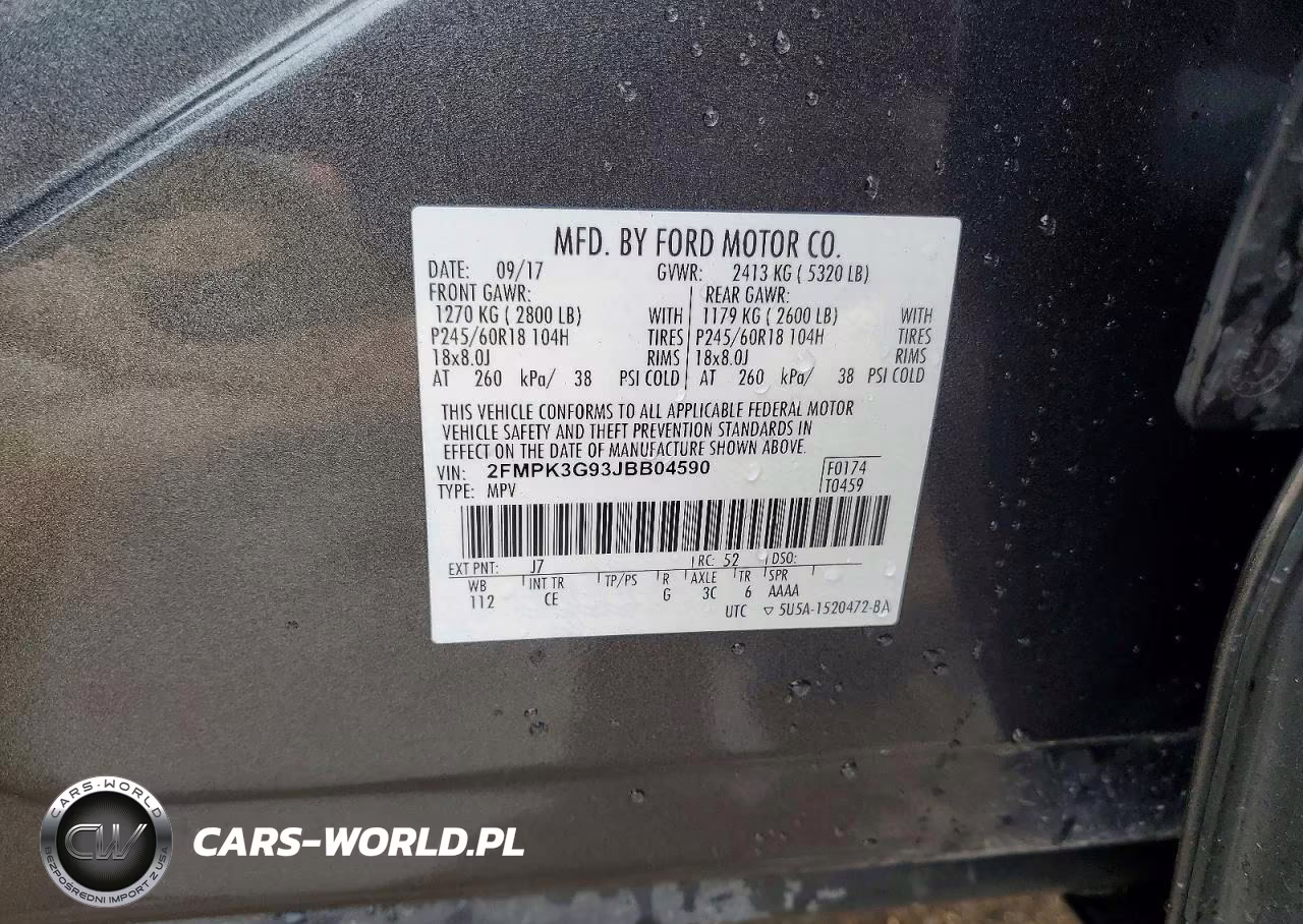 2018 Ford Edge Se VIN:2FMPK3G93JBB04590 - 12