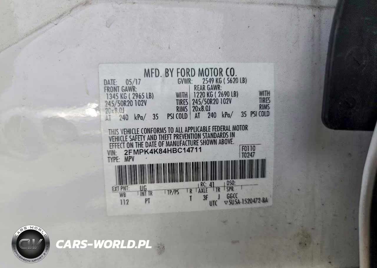 2017 Ford Edge Titanium VIN:2FMPK4K84HBC14711 - 13