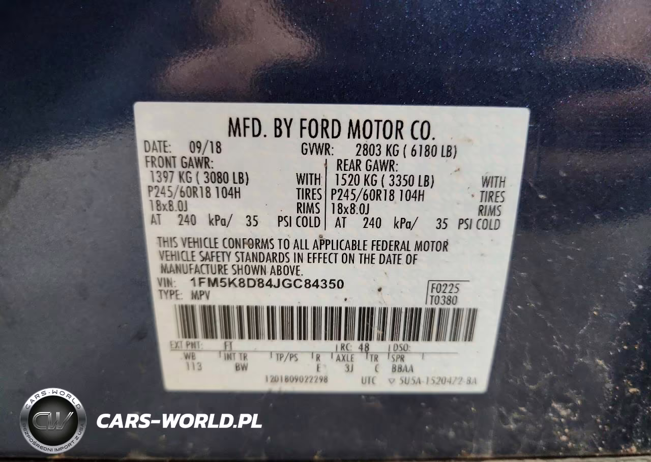 2018 Ford Explorer Xlt VIN:1FM5K8D84JGC84350 - 13