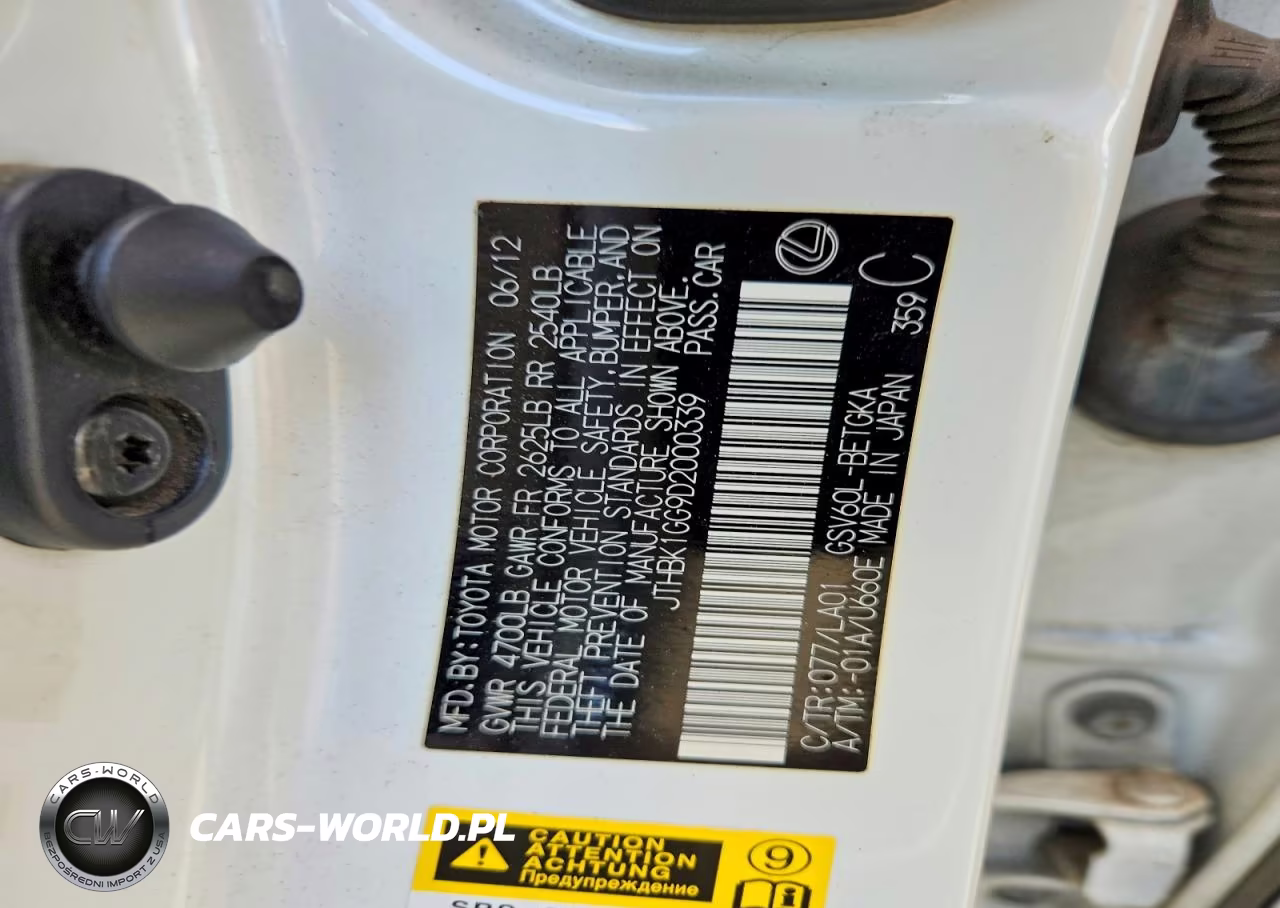 2013 Lexus Es 350 VIN:JTHBK1GG9D2000339 - 12