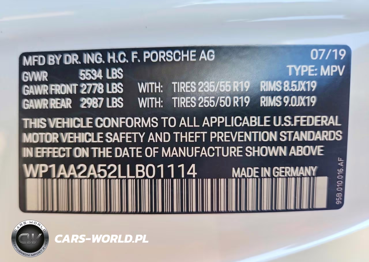 2020 Porsche Macan VIN:WP1AA2A52LLB01114 - 13
