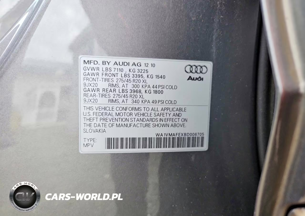 2011 Audi Q7 Prestige VIN:WA1VMAFEXBD006705 - 13
