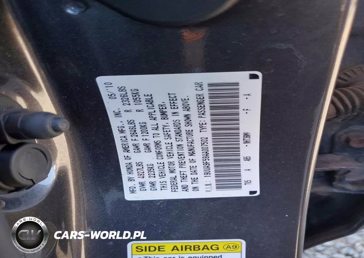 2010 Acura Tl VIN:19UUA9F59AA007502 - 12