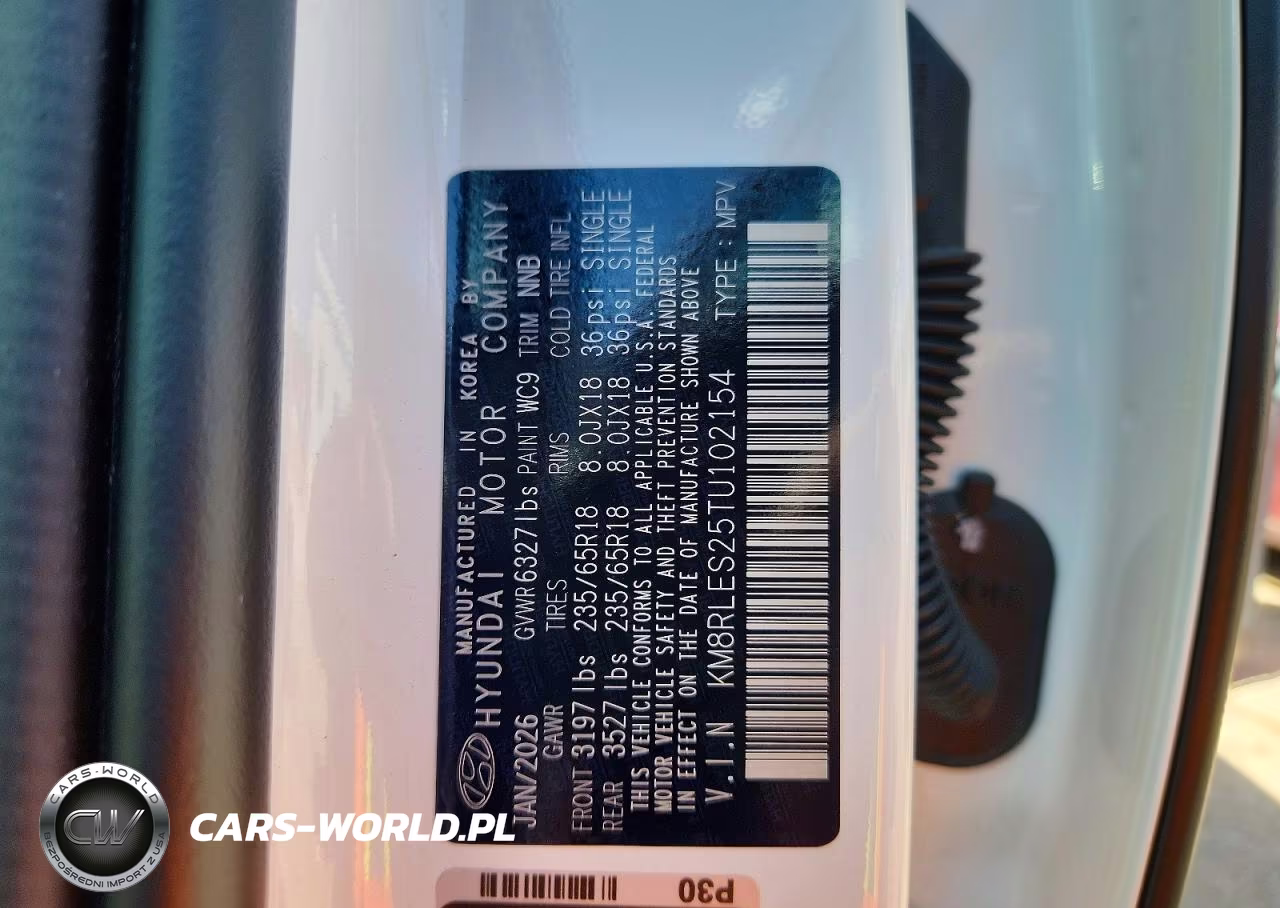 2026 Hyundai Palisade Sel VIN:KM8RLES25TU102154 - 13