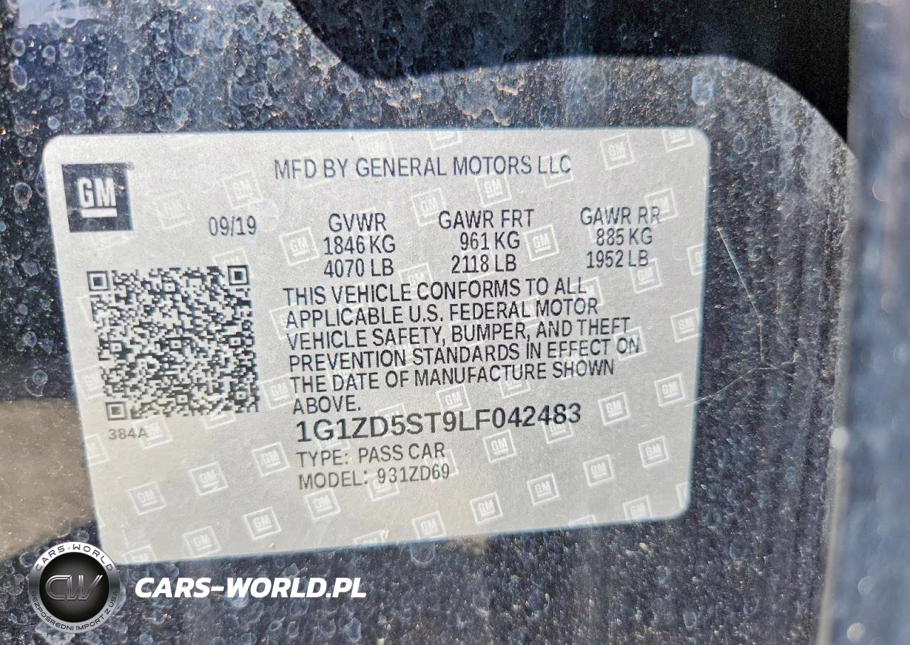 2020 Chevrolet Malibu Lt VIN:1G1ZD5ST9LF042483 - 12