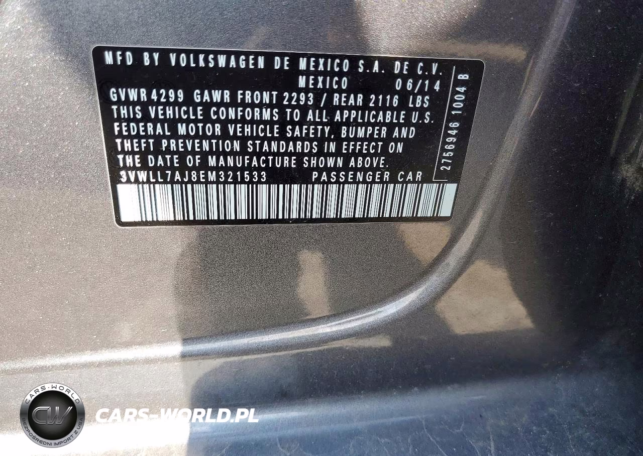 2014 Volkswagen Jetta Tdi VIN:3VWLL7AJ8EM321533 - 12