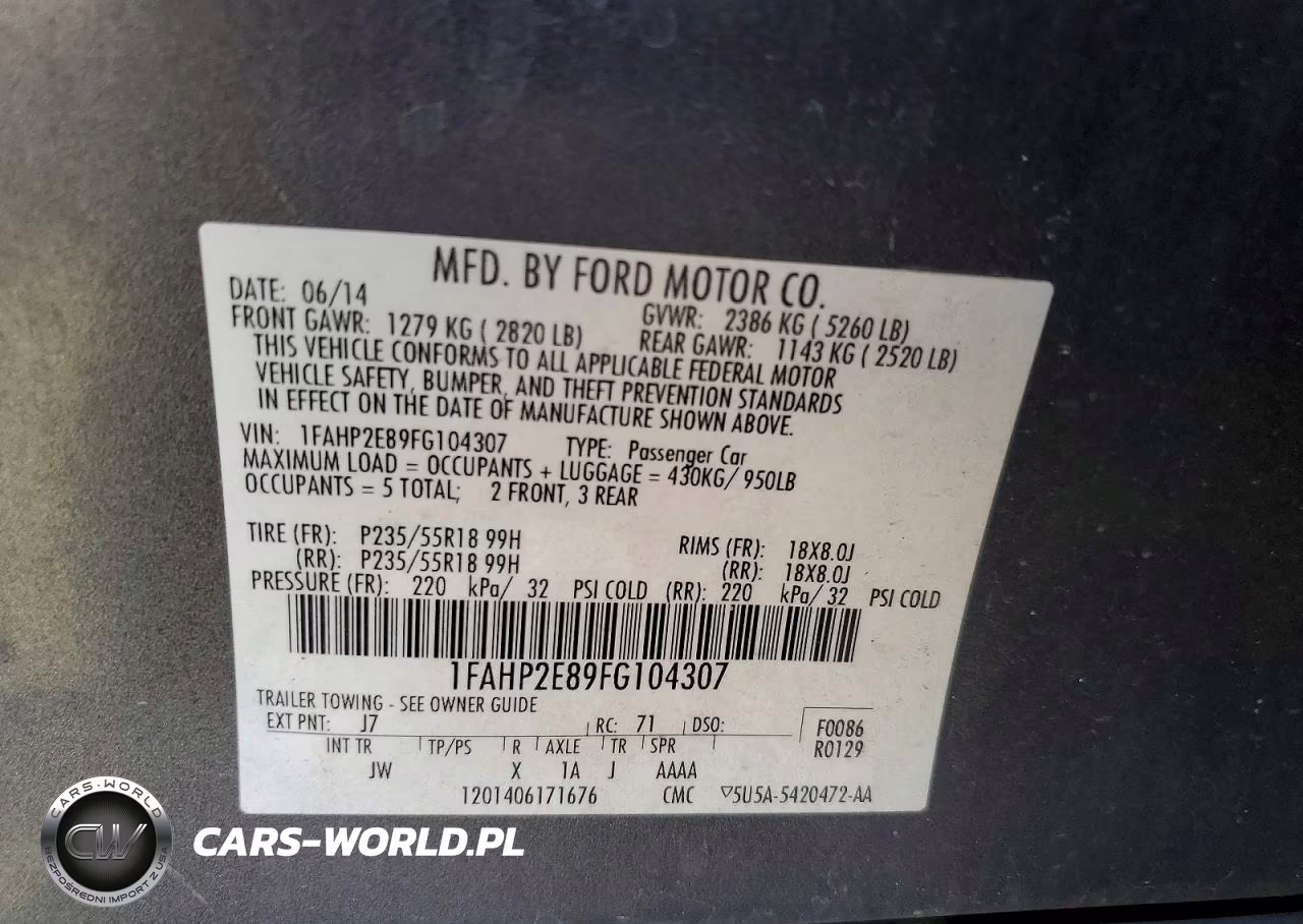 2015 Ford Taurus Sel VIN:1FAHP2E89FG104307 - 12