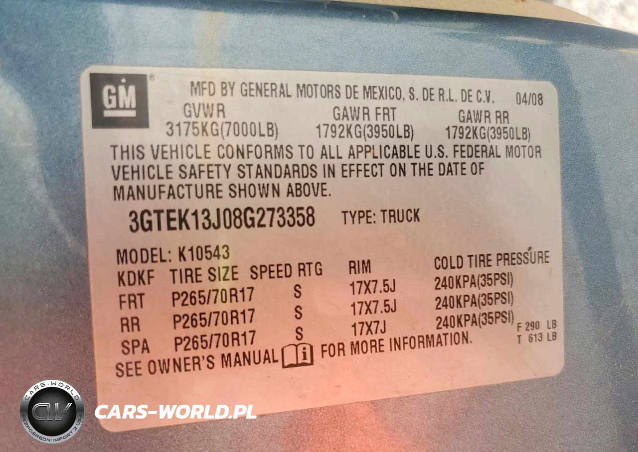 2008 GMC Sierra K1500 VIN:3GTEK13J08G273358 - 12