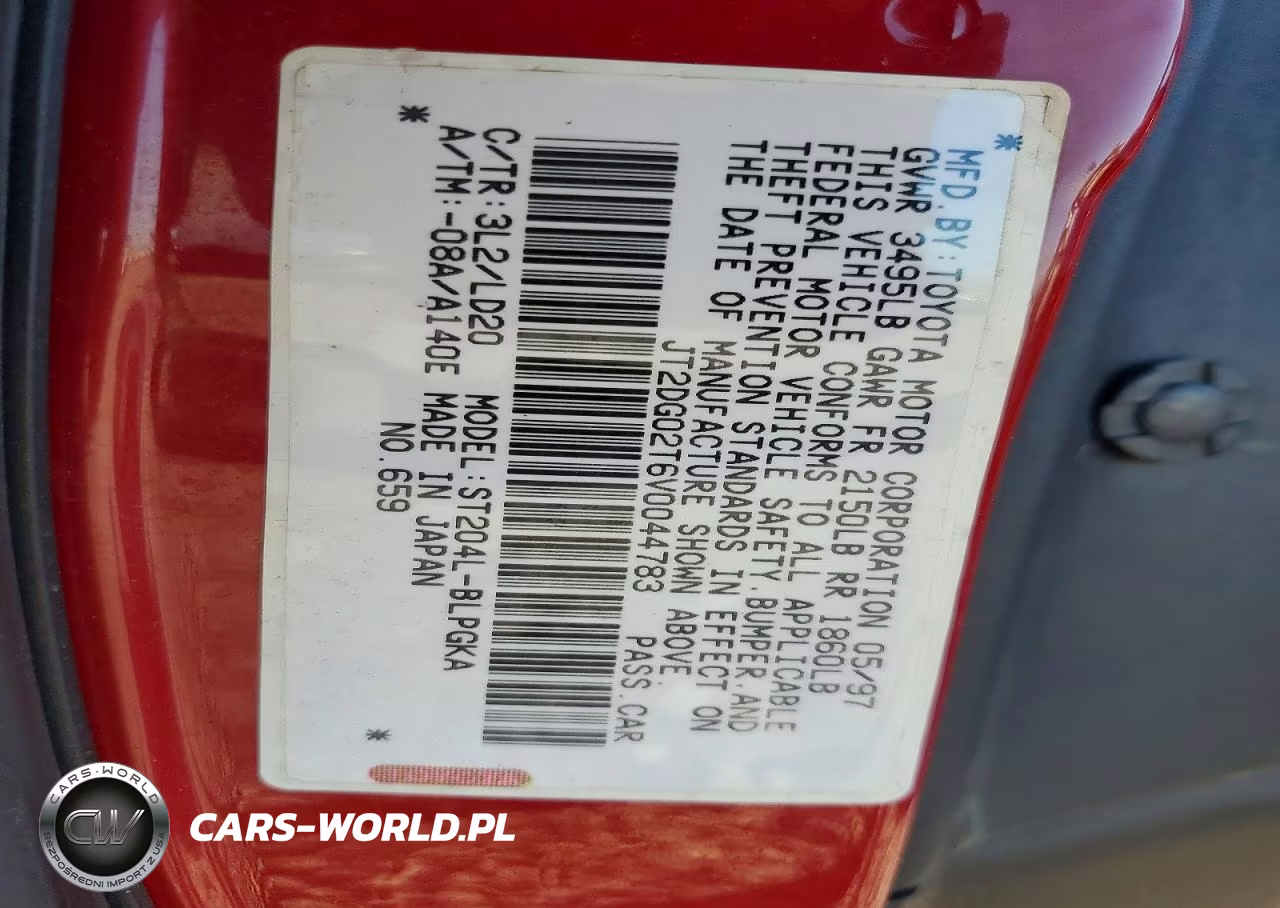 1997 Toyota Celica Gt VIN:JT2DG02T6V0044783 - 12