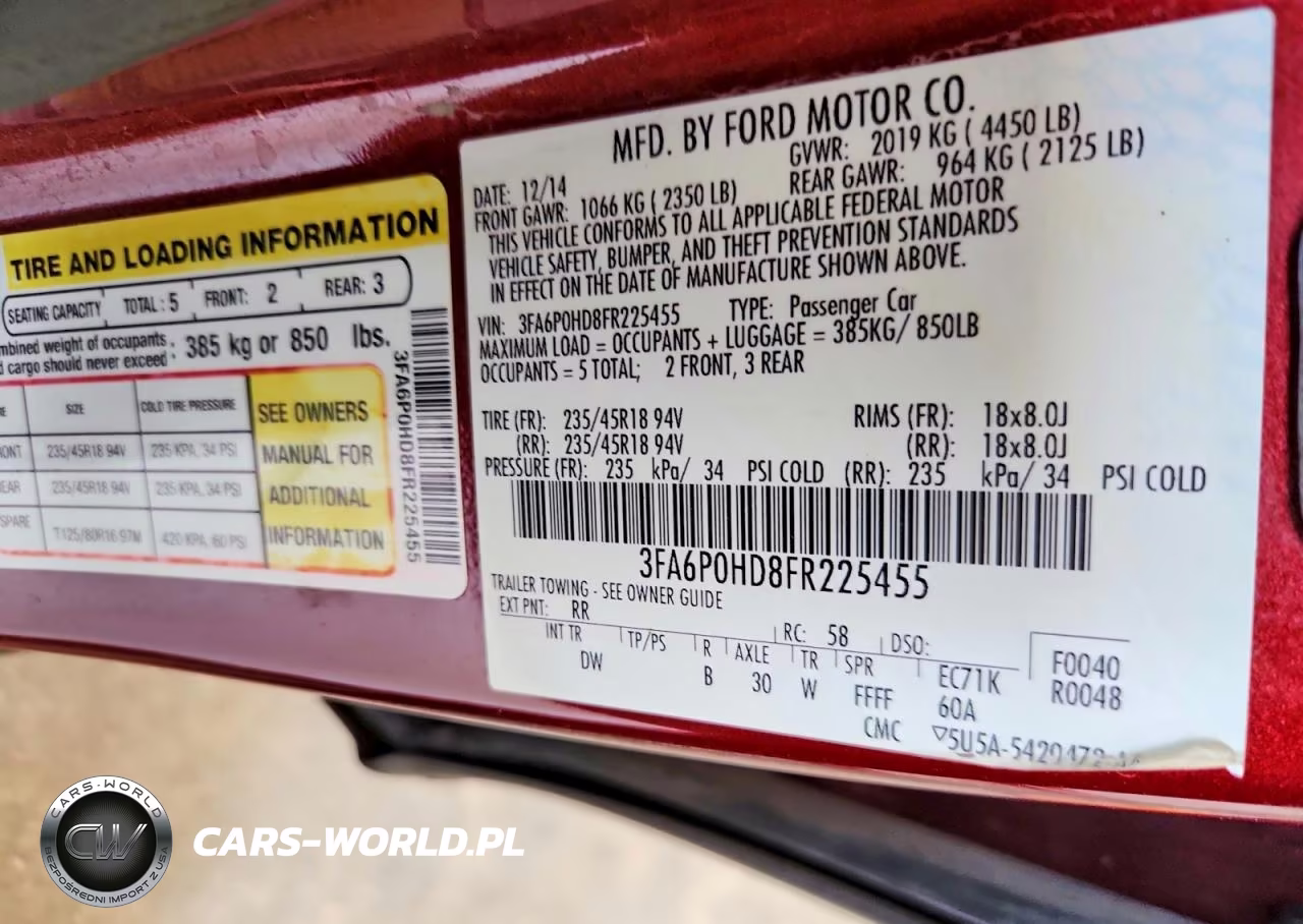 2015 Ford Fusion Se VIN:3FA6P0HD8FR225455 - 12