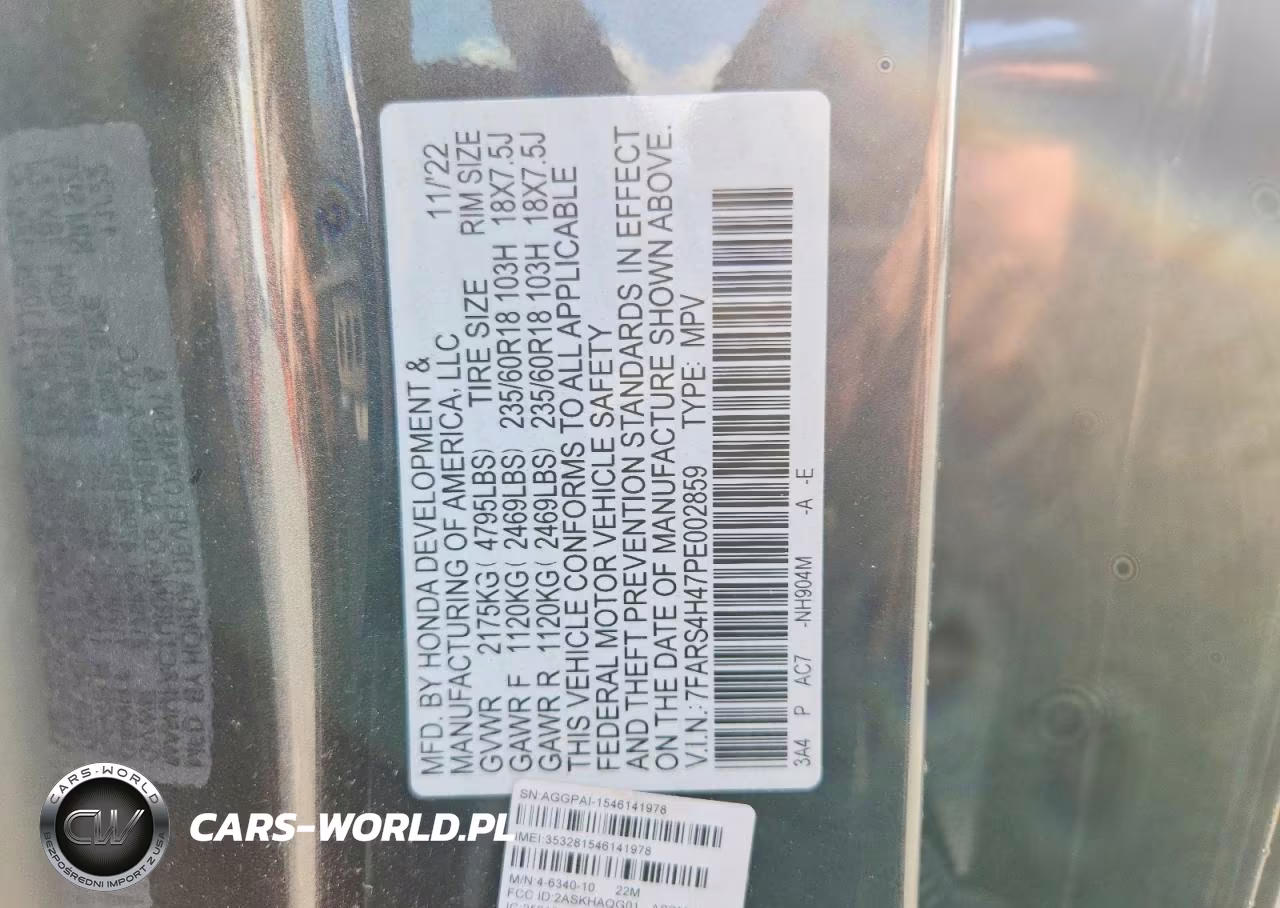 2023 Honda Cr-V Ex VIN:7FARS4H47PE002859 - 14