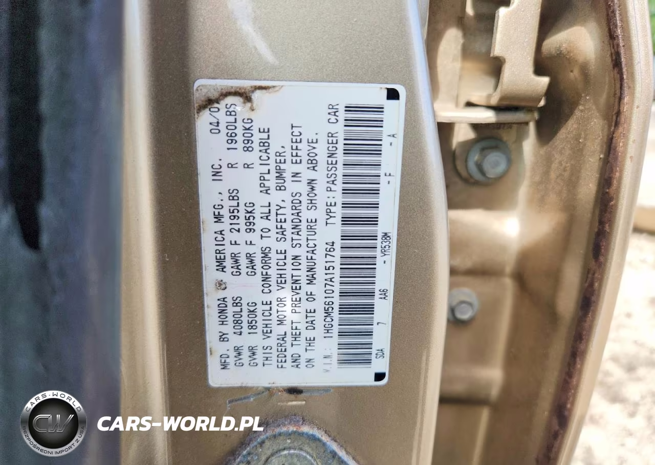 2007 Honda Accord Value VIN:1HGCM56107A151764 - 13