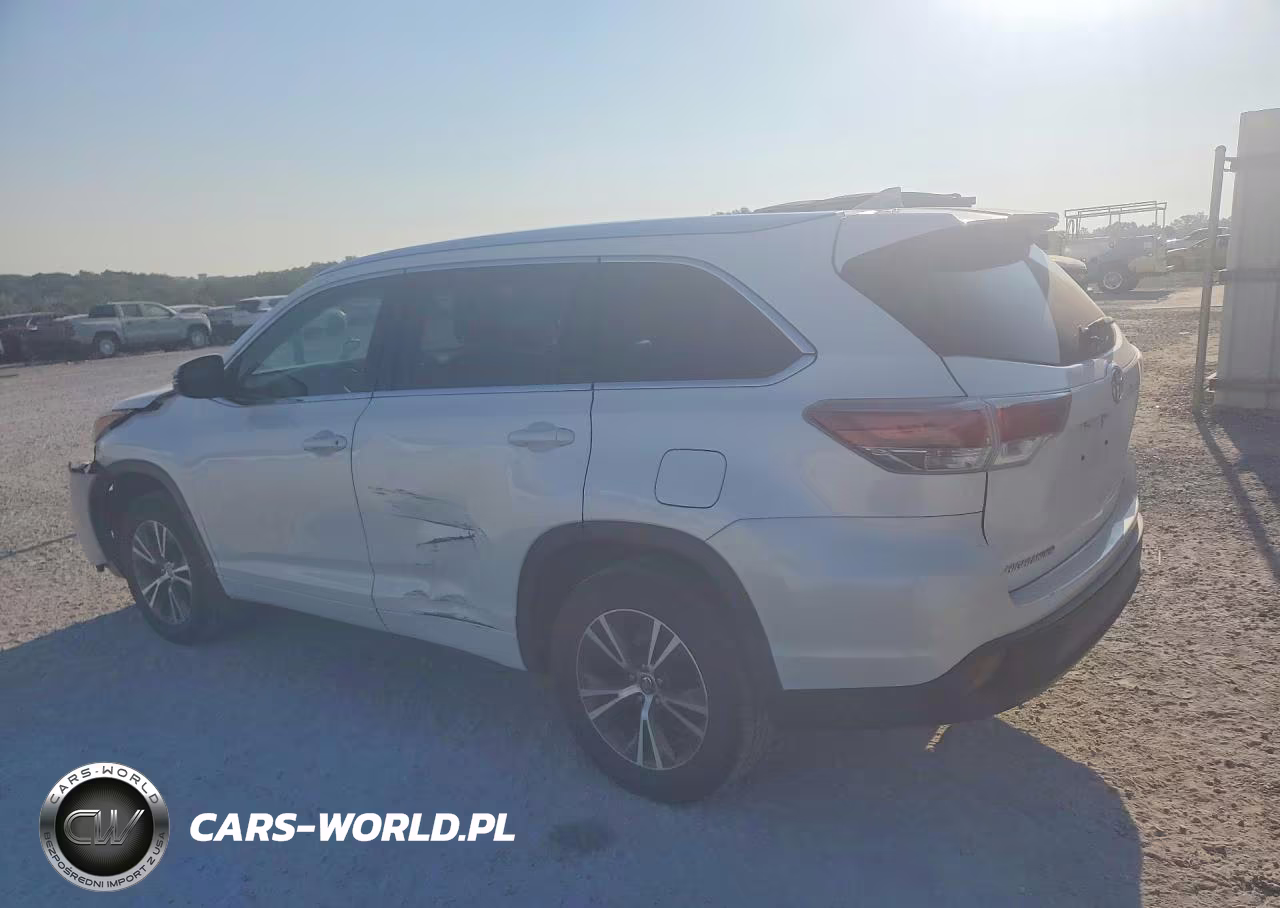 2016 Toyota Highlander Xle VIN:5TDKKRFH0GS160956 - 2