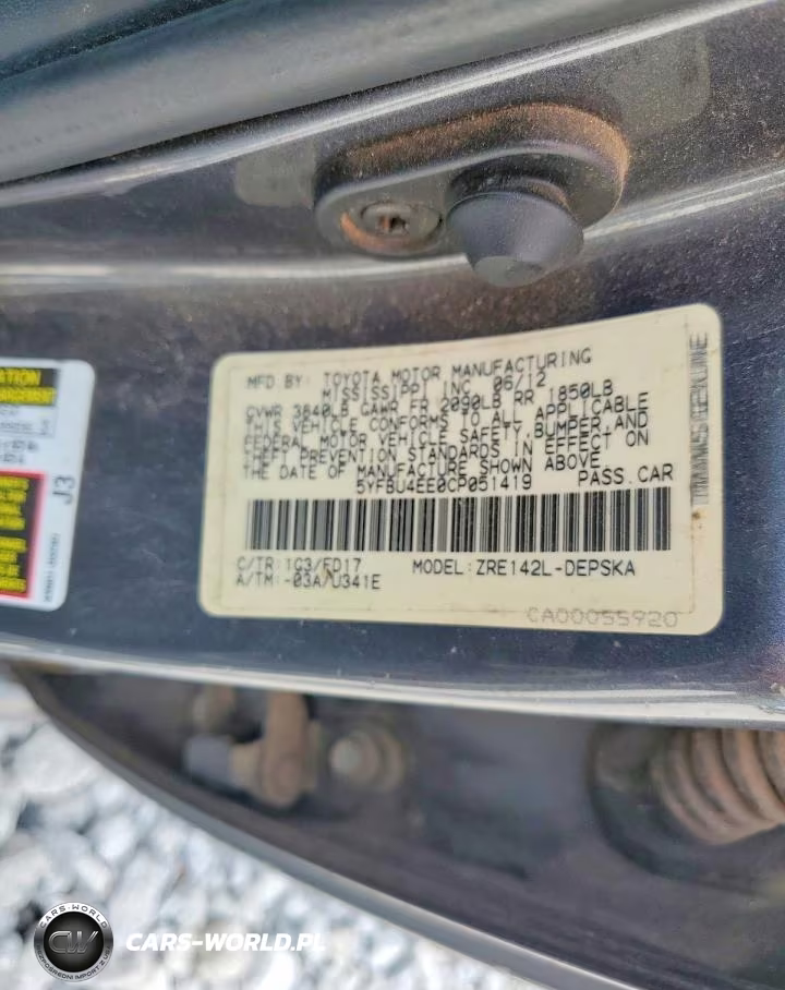2012 Toyota Corolla S VIN:5YFBU4EE0CP051419 - 12