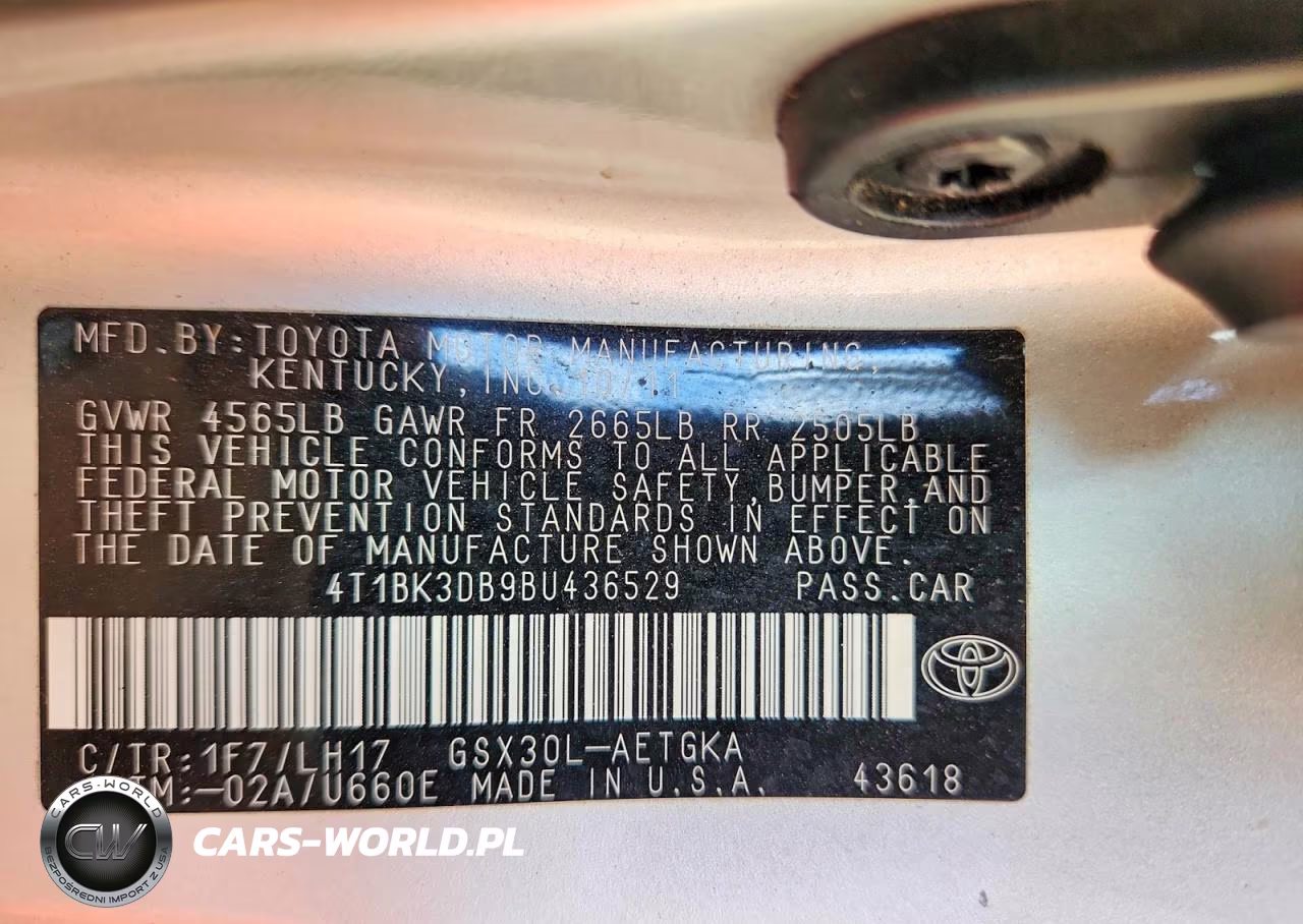 2011 Toyota Avalon Base VIN:4T1BK3DB9BU436529 - 12