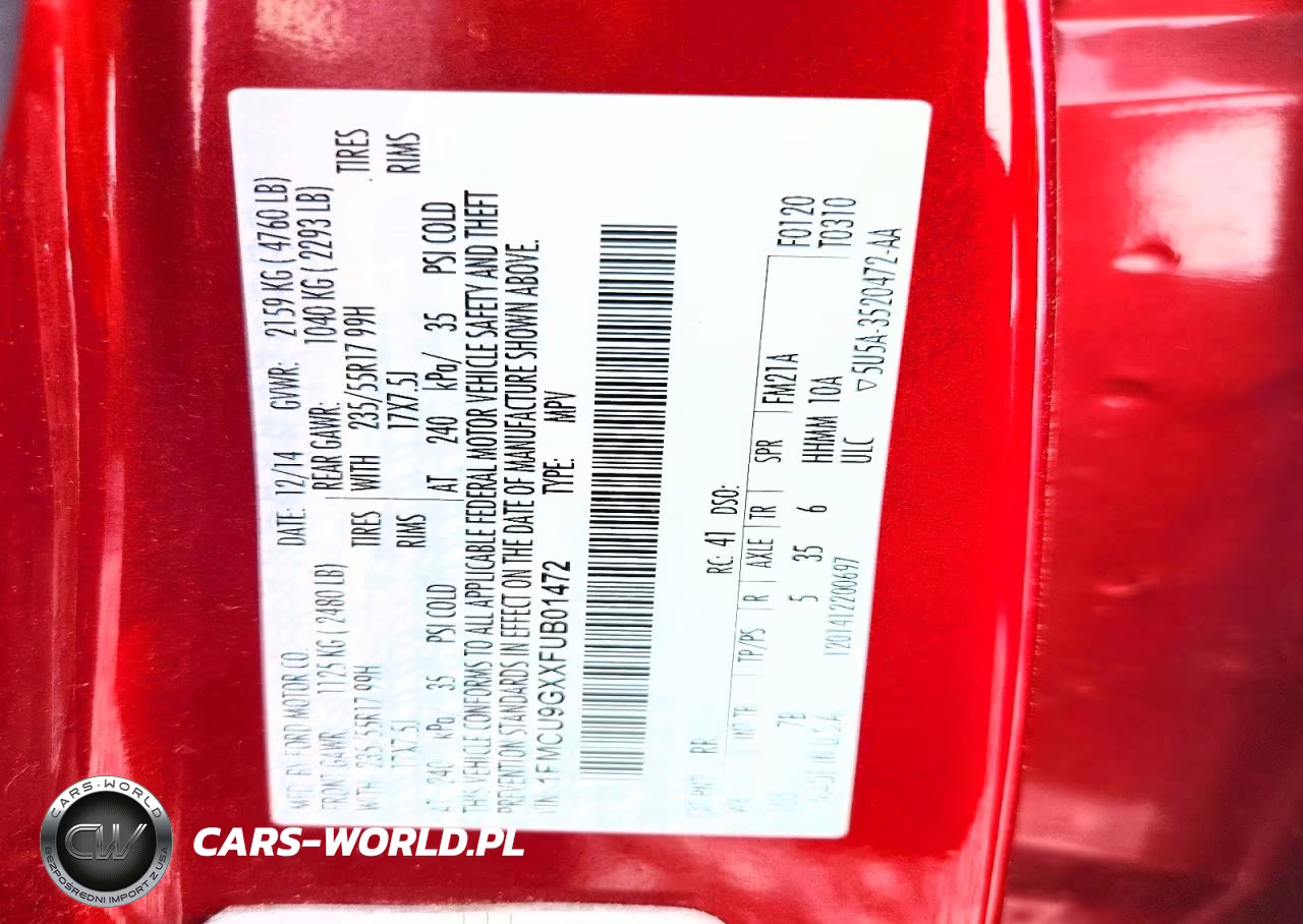 2015 Ford Escape Se VIN:1FMCU9GXXFUB01472 - 13