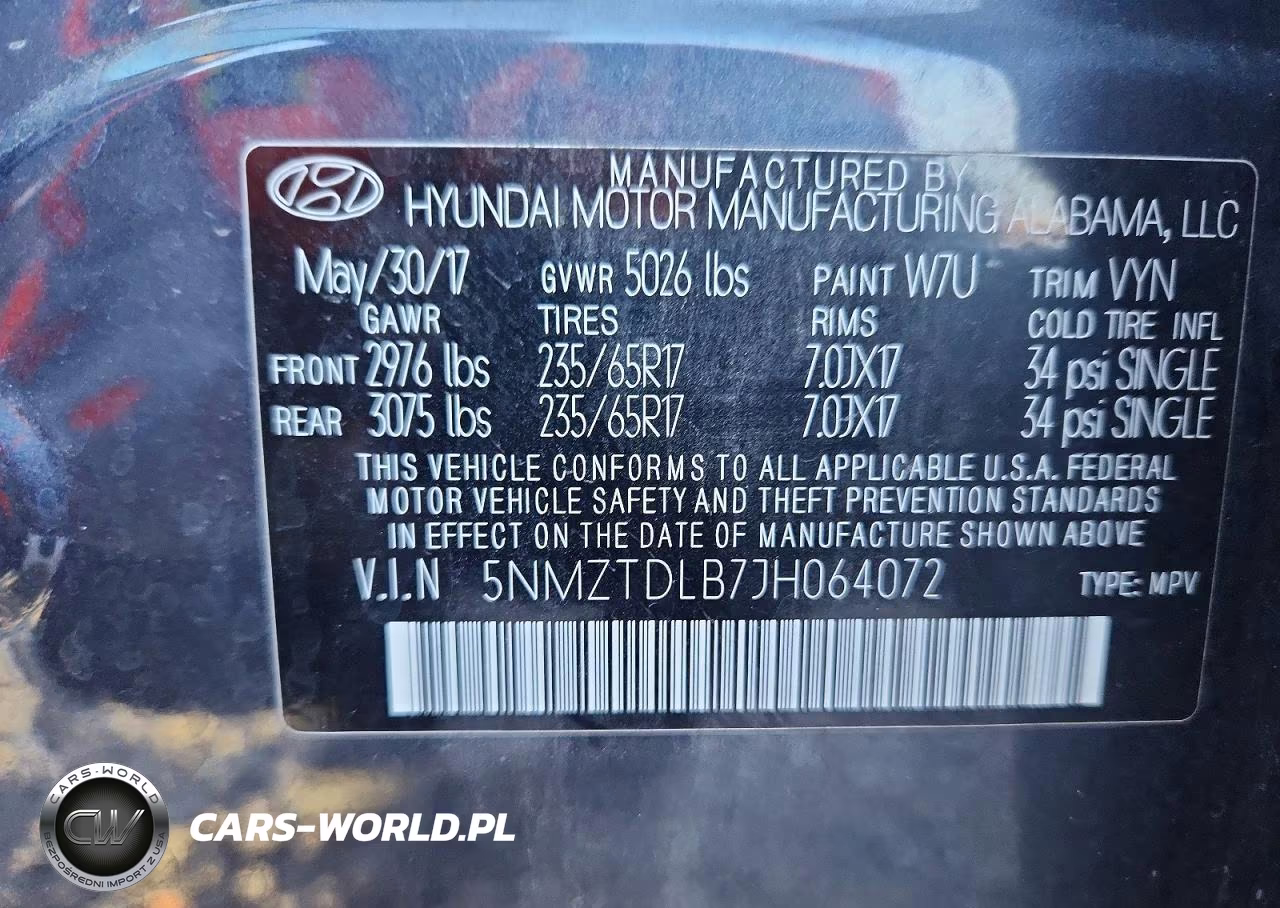 2018 Hyundai Santa Fe Sport 2.4L VIN:5NMZTDLB7JH064072 - 13