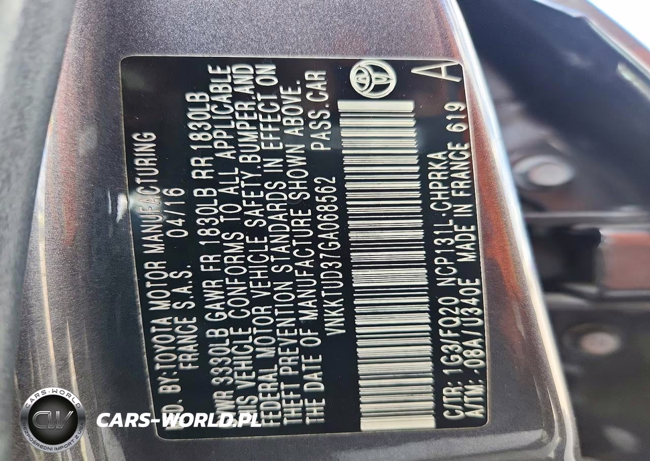 2016 Toyota Yaris 5-Door L VIN:VNKKTUD37GA068562 - 12