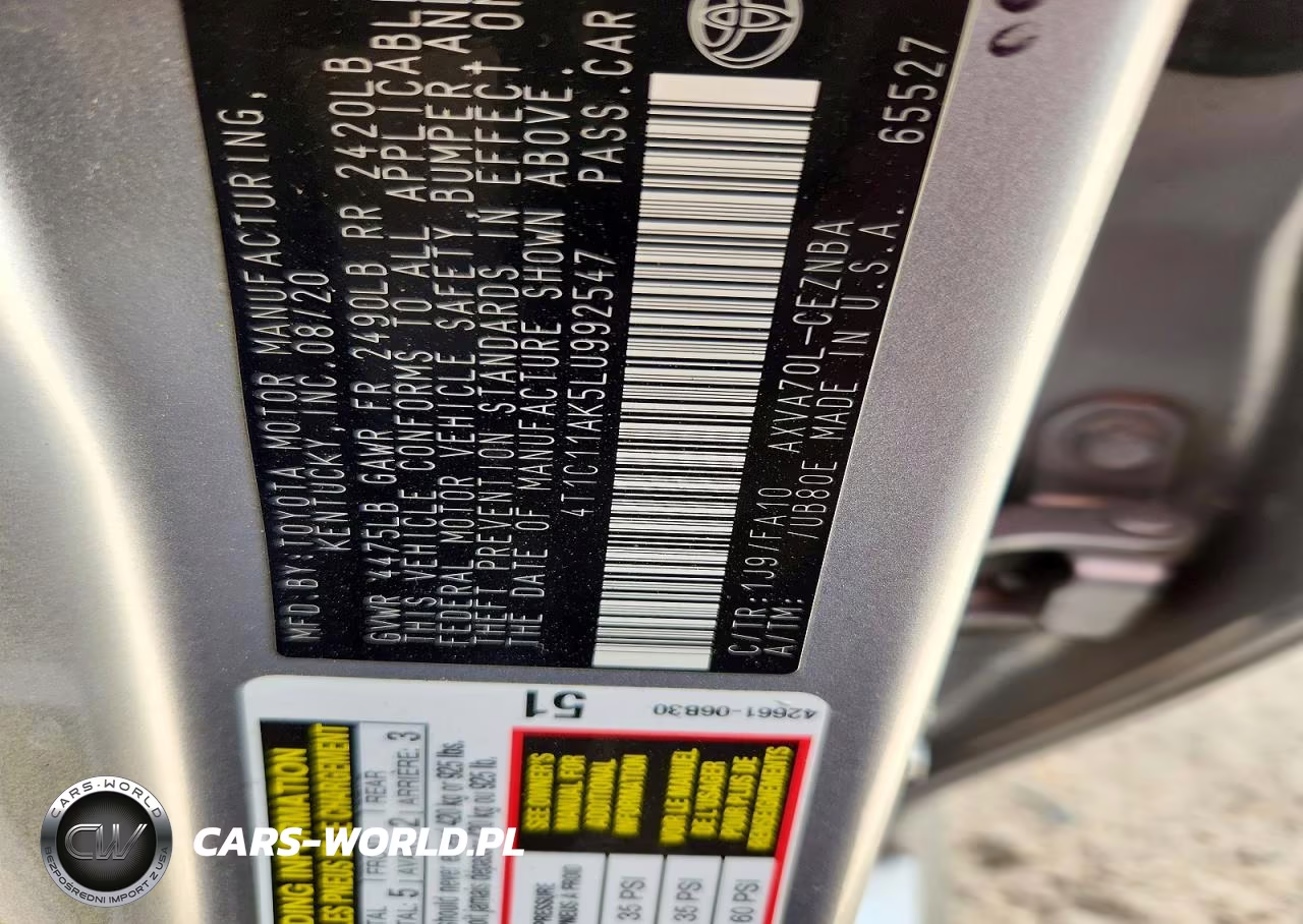 2020 Toyota Camry Le VIN:4T1C11AK5LU992547 - 12