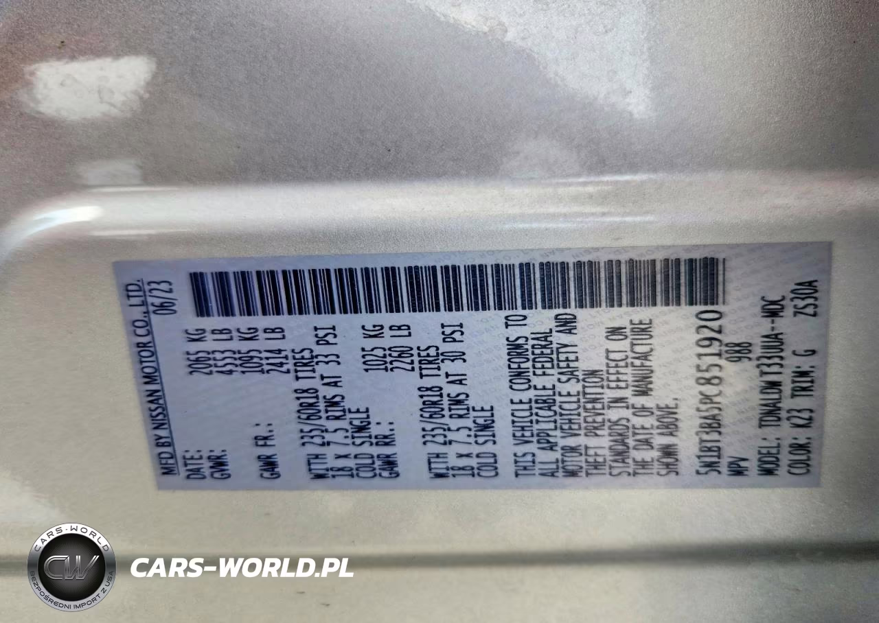 2023 Nissan Rogue Sv VIN:5N1BT3BA5PC851920 - 13