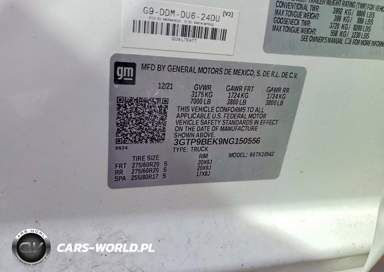2022 GMC Sierra Limited K1500 Sle VIN:3GTP9BEK9NG150556 - 12