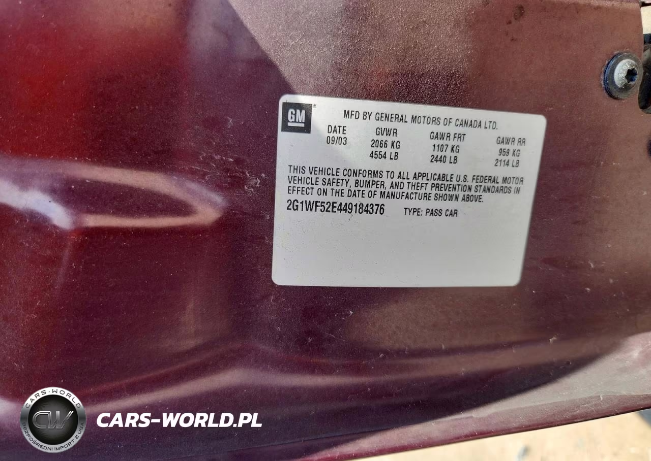 2004 Chevrolet Impala VIN:2G1WF52E449184376 - 12