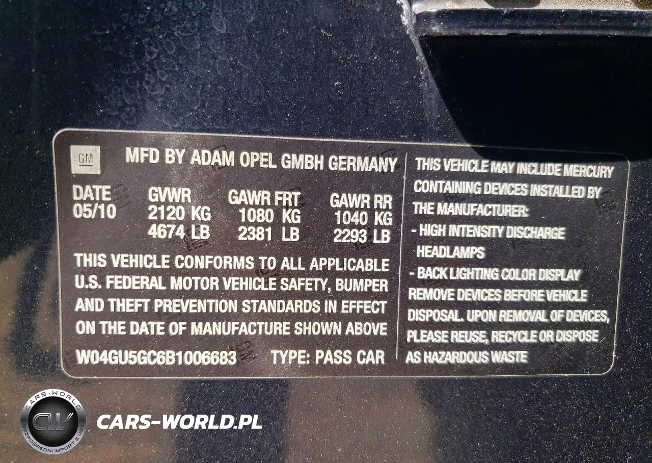 2011 Buick Regal Cxl VIN:W04GU5GC6B1006683 - 12