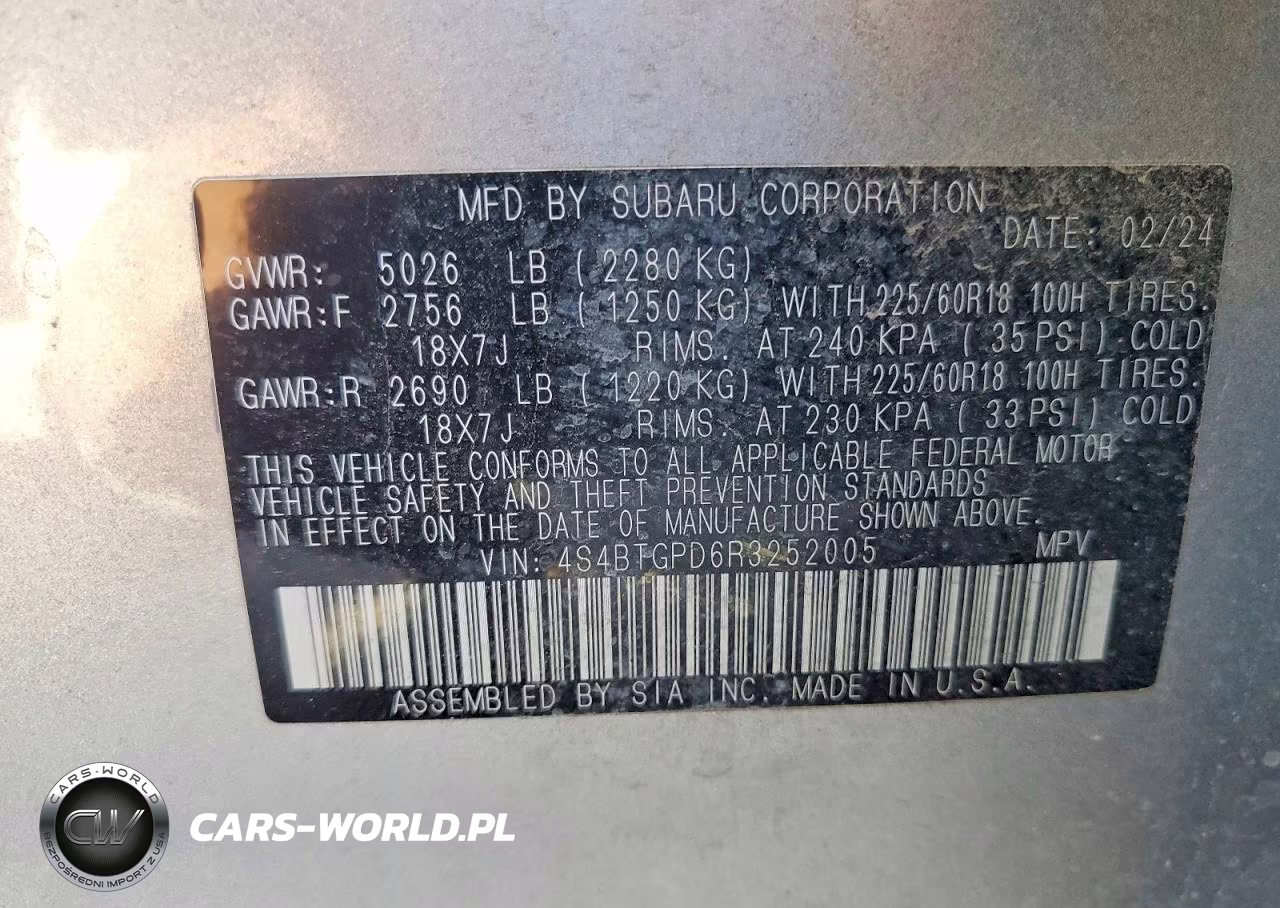 2024 Subaru Outback Touring VIN:4S4BTGPD6R3252005 - 13