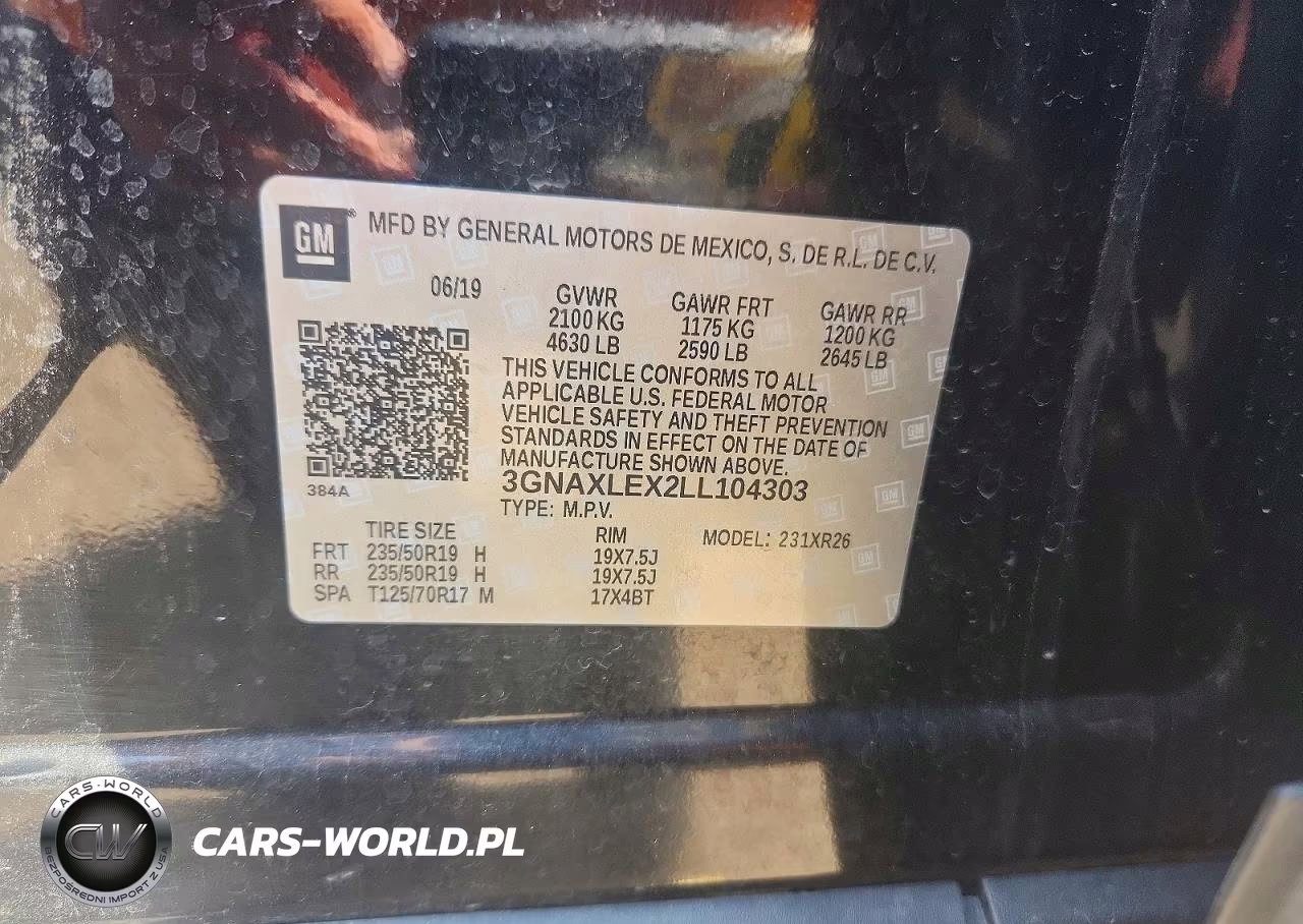 2020 Chevrolet Equinox Lt VIN:3GNAXLEX2LL104303 - 12