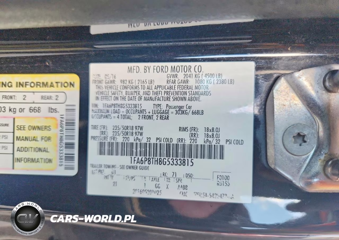 2016 Ford Mustang VIN:1FA6P8TH8G5333815 - 12