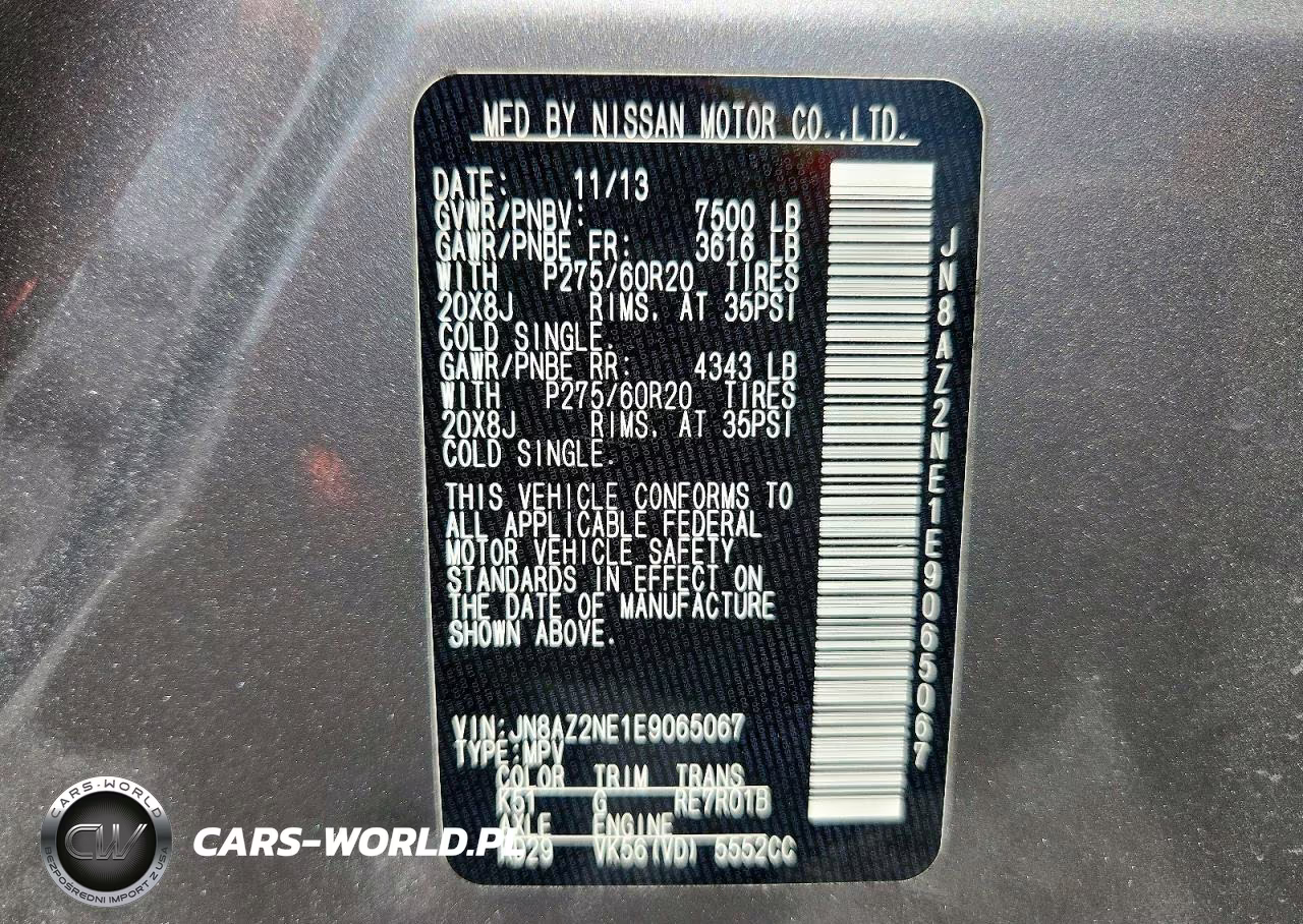 2014 Infiniti Qx80 Base VIN:JN8AZ2NE1E9065067 - 14