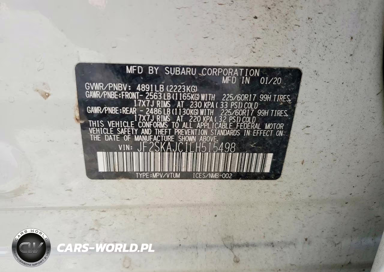 2020 Subaru Forester Premium VIN:JF2SKAJC1LH515498 - 13