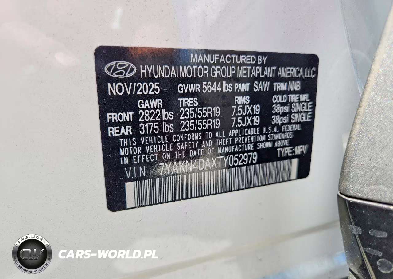 2026 Hyundai Ioniq 5 Sel VIN:7YAKN4DAXTY052979 - 14