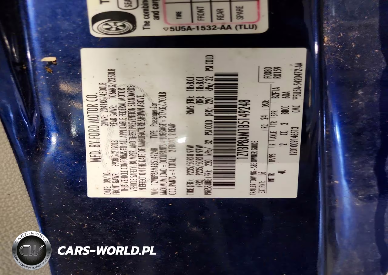 2011 Ford Mustang VIN:1ZVBP8AM1B5149248 - 12