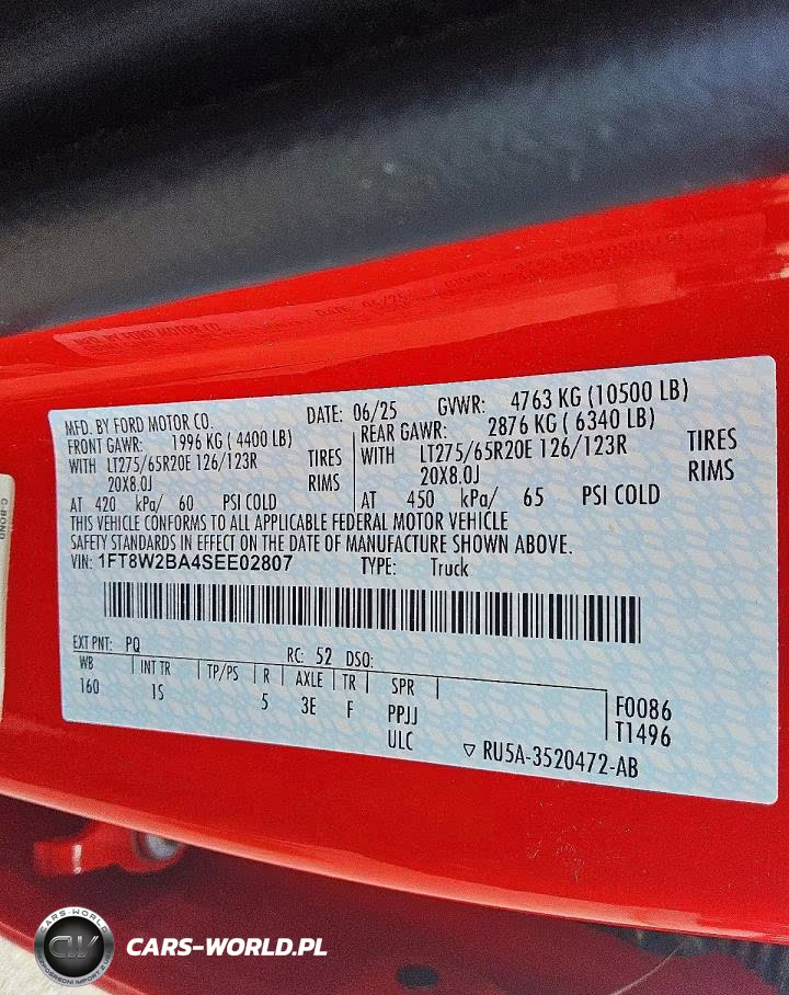 2025 Ford F250 Super Duty VIN:1FT8W2BA4SEE02807 - 12