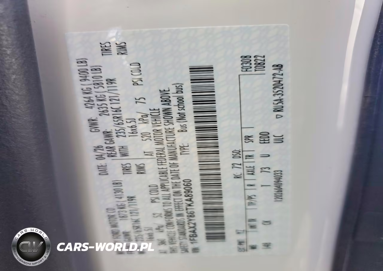 2026 Ford Transit T-350 VIN:1FBAX2Y86TKA89060 - 13