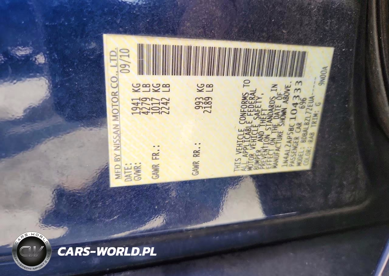 2011 Nissan Altima 2.5 VIN:1N4AL2AP5BC104333 - 12