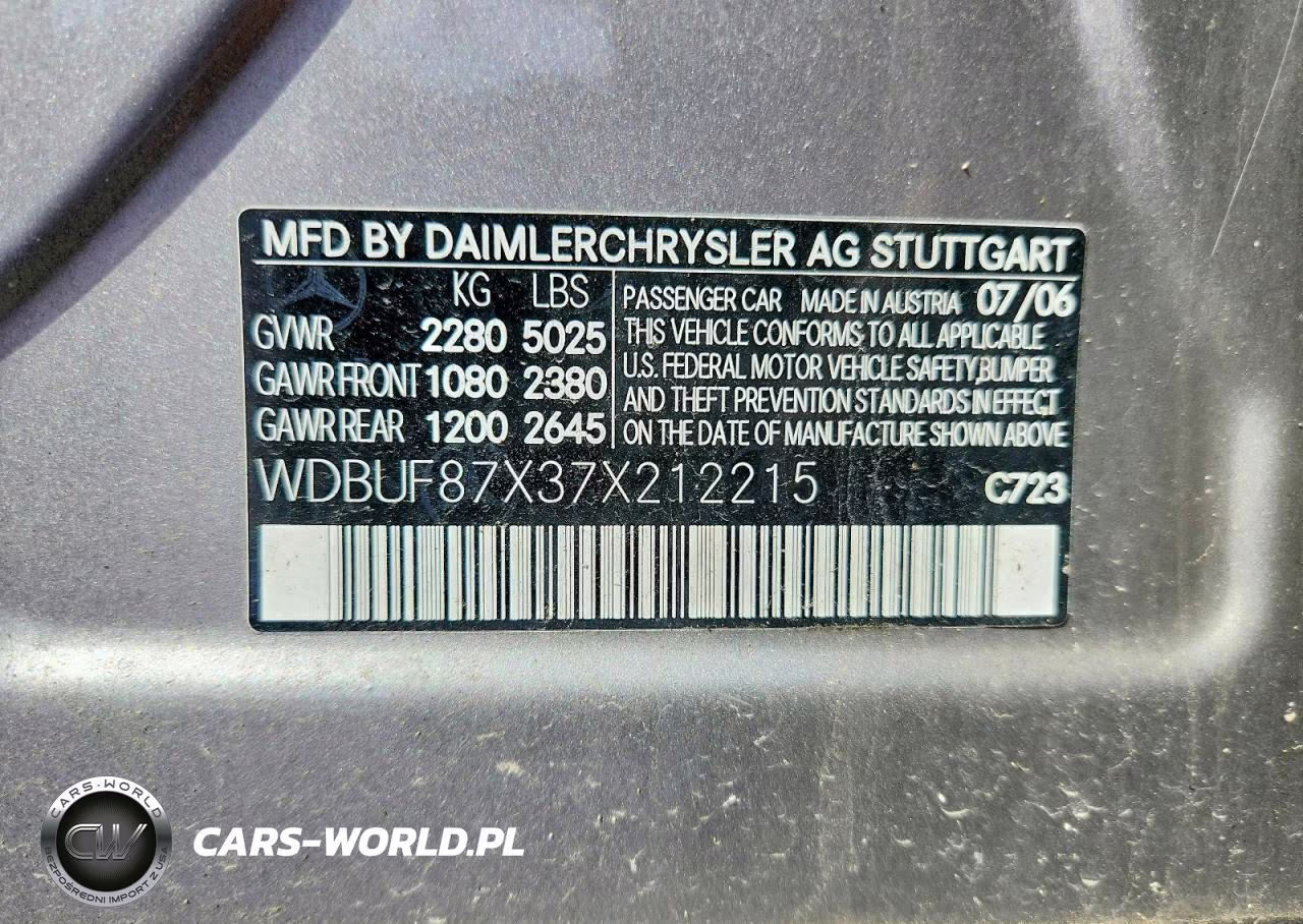 2007 Mercedes-Benz E 350 4Matic VIN:WDBUF87X37X212215 - 12