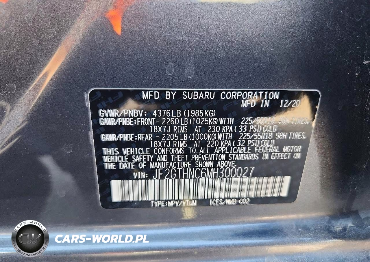 2021 Subaru Crosstrek Limited VIN:JF2GTHNC6MH300027 - 14