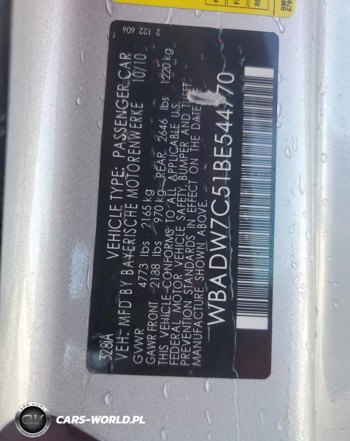 2011 BMW 328 I Sulev VIN:WBADW7C51BE544770 - 12