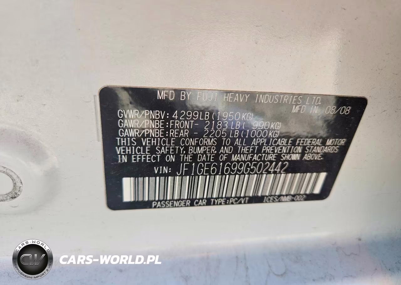 2009 Subaru Impreza 2.5I VIN:JF1GE61699G502442 - 13